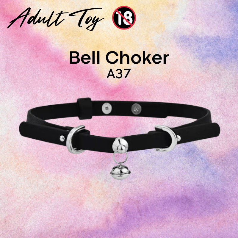 Unisex Choker: PU Choker with Bell (A37)