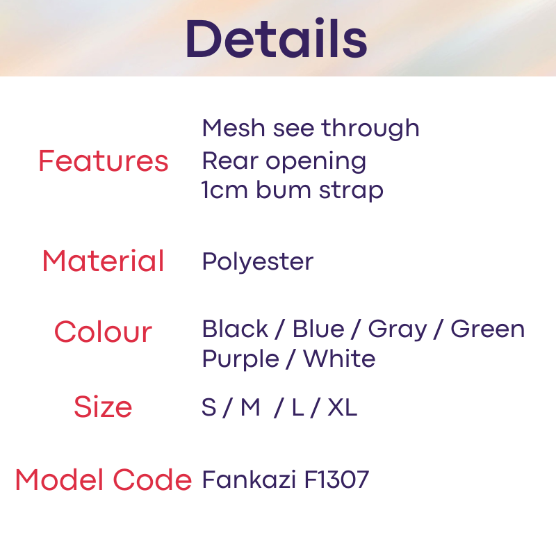 Men's Brief: Brief with Mesh See Through Underwear (F1307)