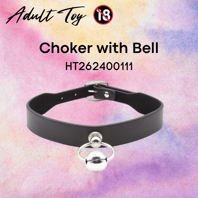 Men's Lifestyle: PU Choker with Silver Bell and Adjustable Belt Hook (HT262400111)