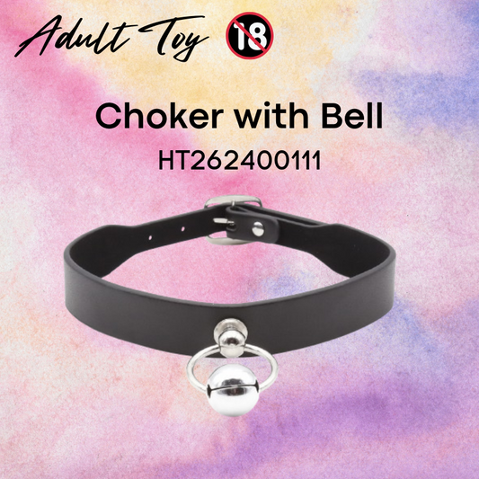 Men's Lifestyle: PU Choker with Silver Bell and Adjustable Belt Hook (HT262400111)
