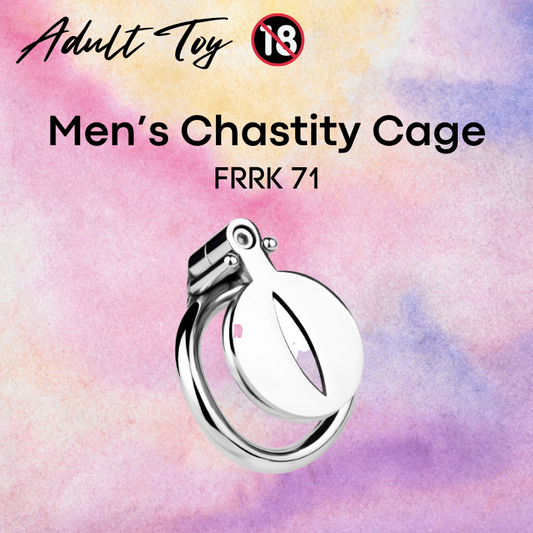 Adult Toy: Men's Chastity Cage Screw Lock with Cat Eye Slit (FRRK71)