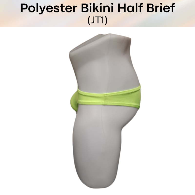Men's Brief: Polyester Half Brief Bikini Underwear (JT1)