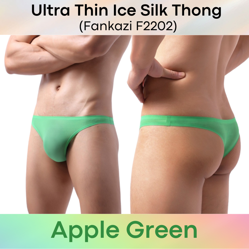 Men's Thong : Ice Silk Ultra Thin Underwear (Fankazi F2202)