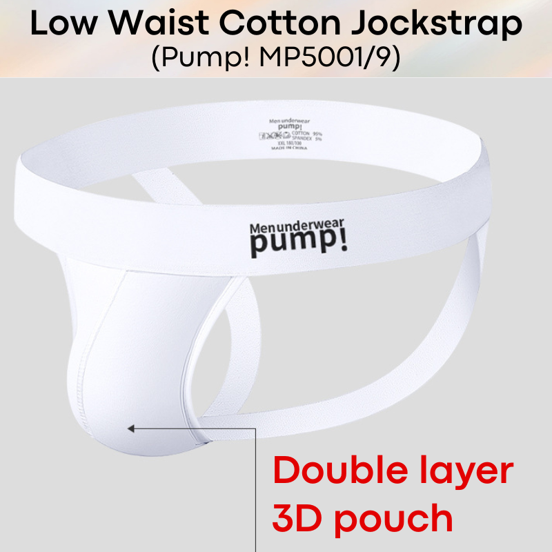 Men's Jockstrap : Low Waist Cotton Underwear (MP5001/MP5009)