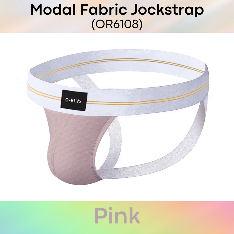 Men's Jockstrap: Modal Fabric Double Layer Pouch Jockstrap Underwear (OR6108)