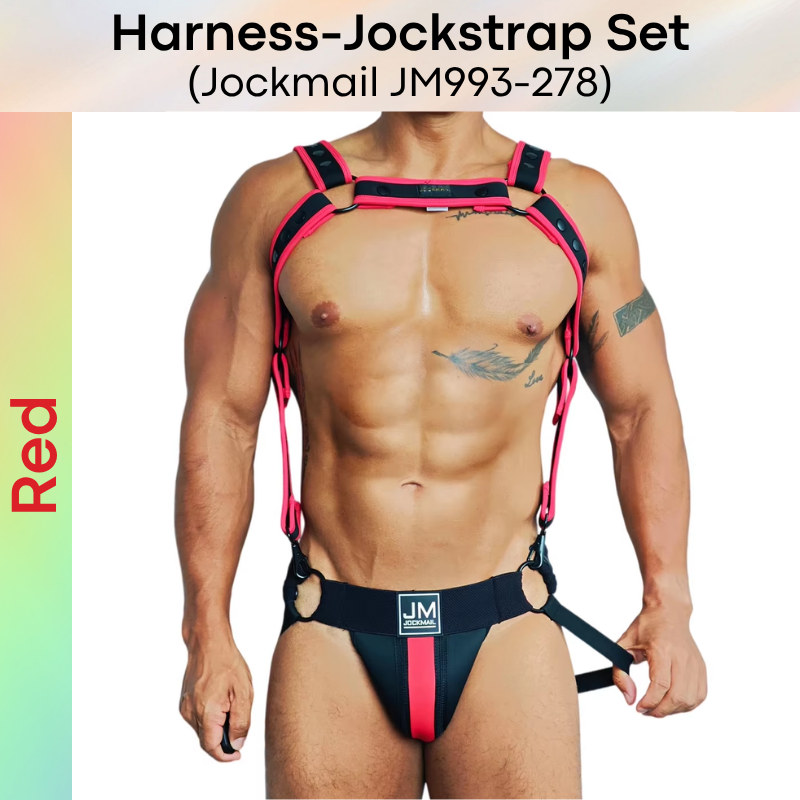Men's Jockstrap: Neoprene Harness and Jockstrap Set (JM993JM278)