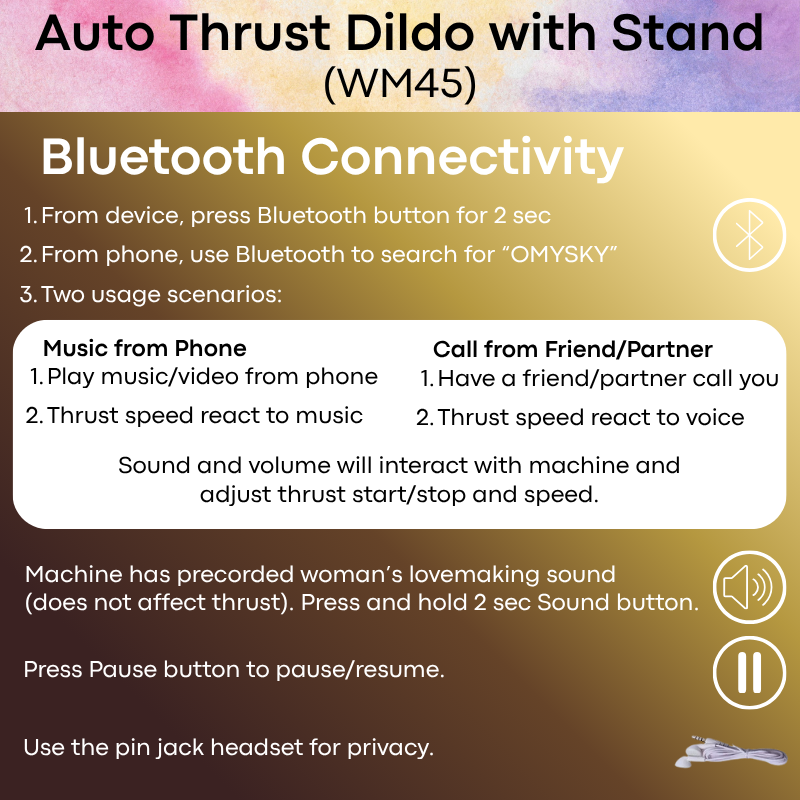 Adult Toy: Auto Thrust Dildo Machine with Stand (WM45)