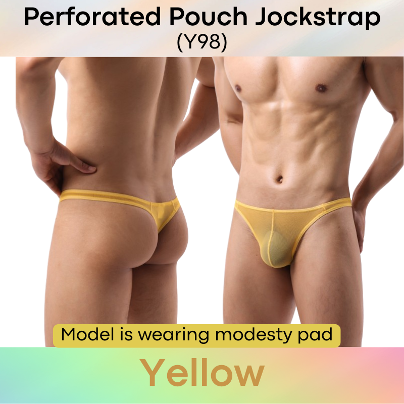 Men's Thong: Polyester Mesh Low Waist Thong (Y98)