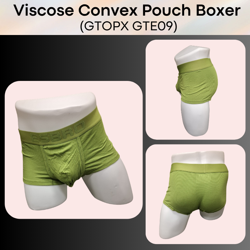 Men's Boxer:  Modal Fabric Thread Separation U Convex Pouch Boxer Brief Underwear (GTE09)