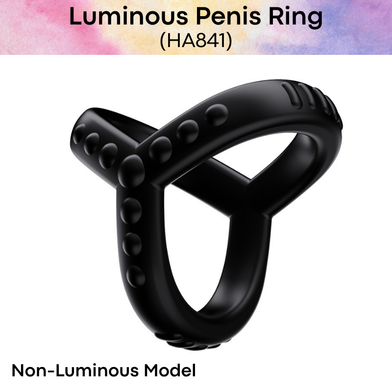 Men's Adult Toy: Luminous Glow in Dark Silicon Penis Ring (HA841)