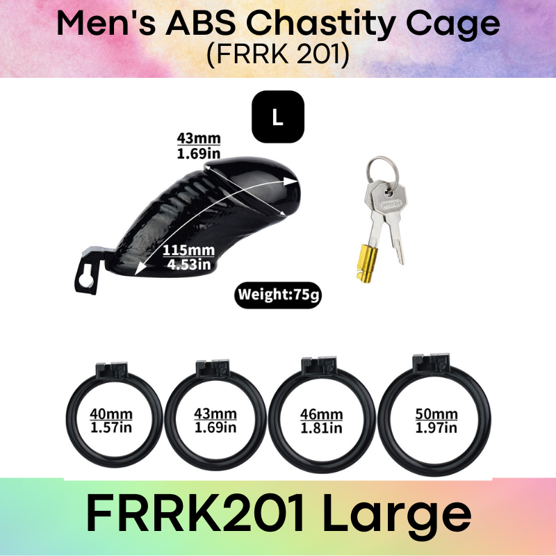 Adult Toy : Men's ABS Plastic Chastity Cage with Peehole (FRRK201)