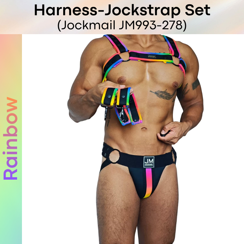 Men's Jockstrap: Neoprene Harness and Jockstrap Set (JM993JM278)