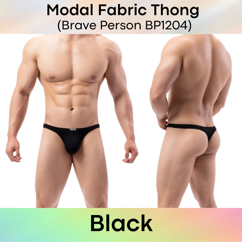 Men's Thong: Modal Fabric Low Waist Thong Underwear (BP1204)