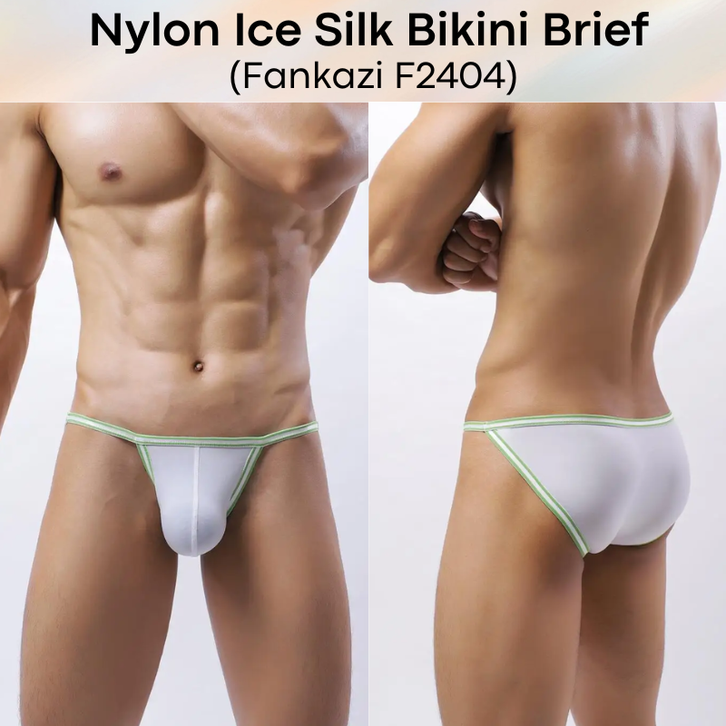 Men's Brief: Nylon Ice Silk Bikini Brief (F2404)