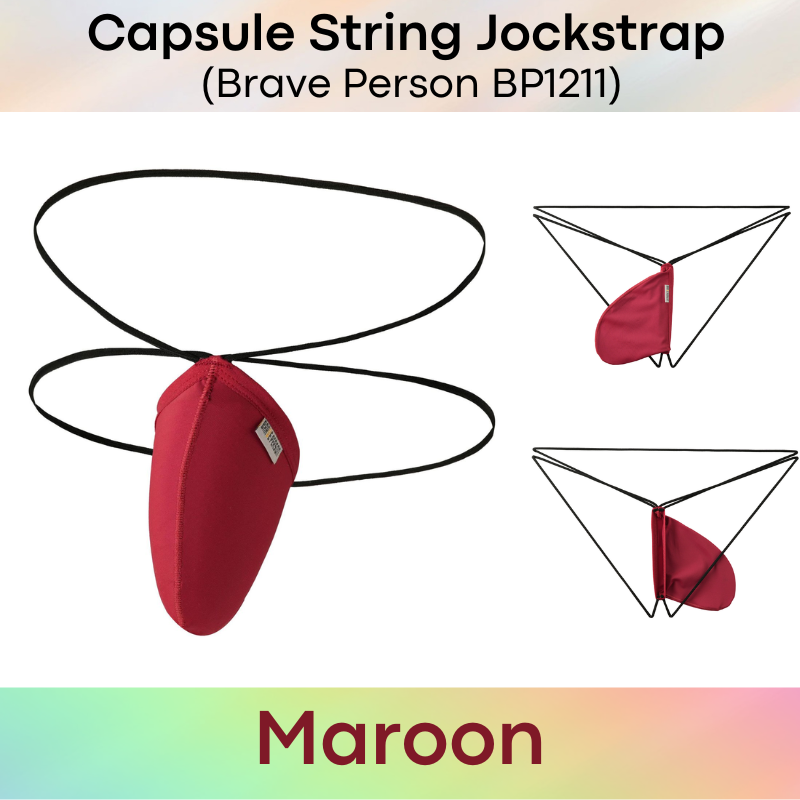 Men's Jockstrap: Nylon Ice Silk Capsule Pouch String Jockstrap Underwear (BP1211)