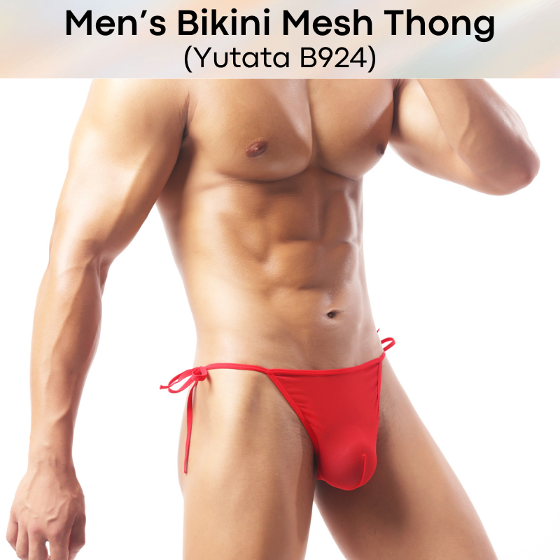 Couple/Men's Thong: Polyester Mesh String Bikini Thong for Men or Couple (B924/V014)