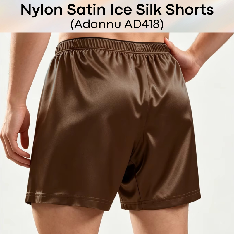 Men's Shorts: Nylon Satin Ice Silk Home Shorts (AD418)