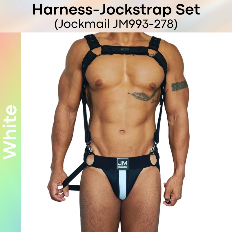 Men's Jockstrap: Neoprene Harness and Jockstrap Set (JM993JM278)