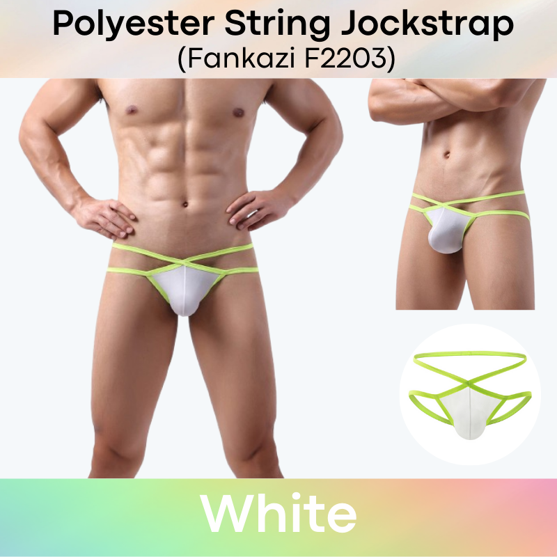 Men's Jockstrap: Polyester String Band Jockstrap with Lined Pouch Jockstrap Underwear (F2203)