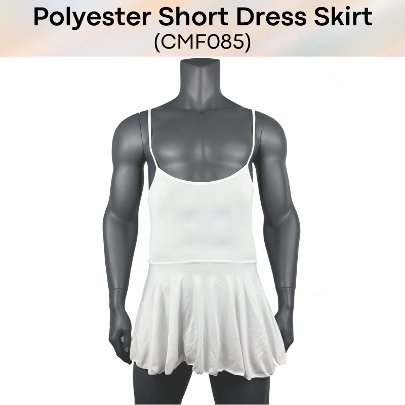 Dress: Men's Roleplay Polyester Short Dres Skirt with Adjustable Shoulder Strap (CMF085)