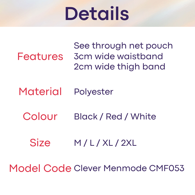 Men's Jockstrap: Polyester Net Pouch Jockstrap Underwear (CMF053)