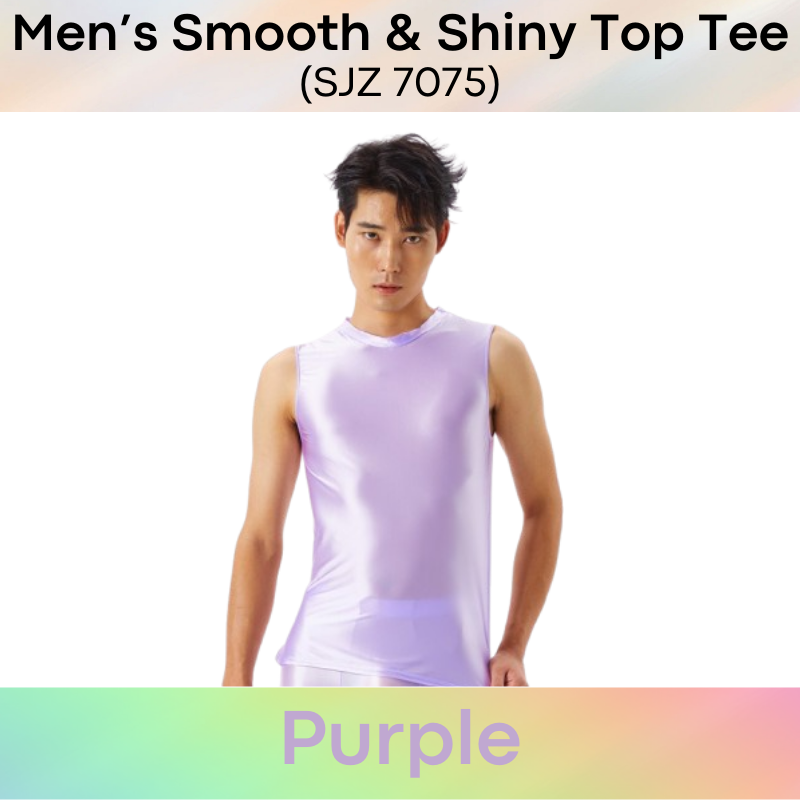 Men's Tee : Silky Smooth Tight Fit Sleeveless Round Neck Tee (SJZ 7075)