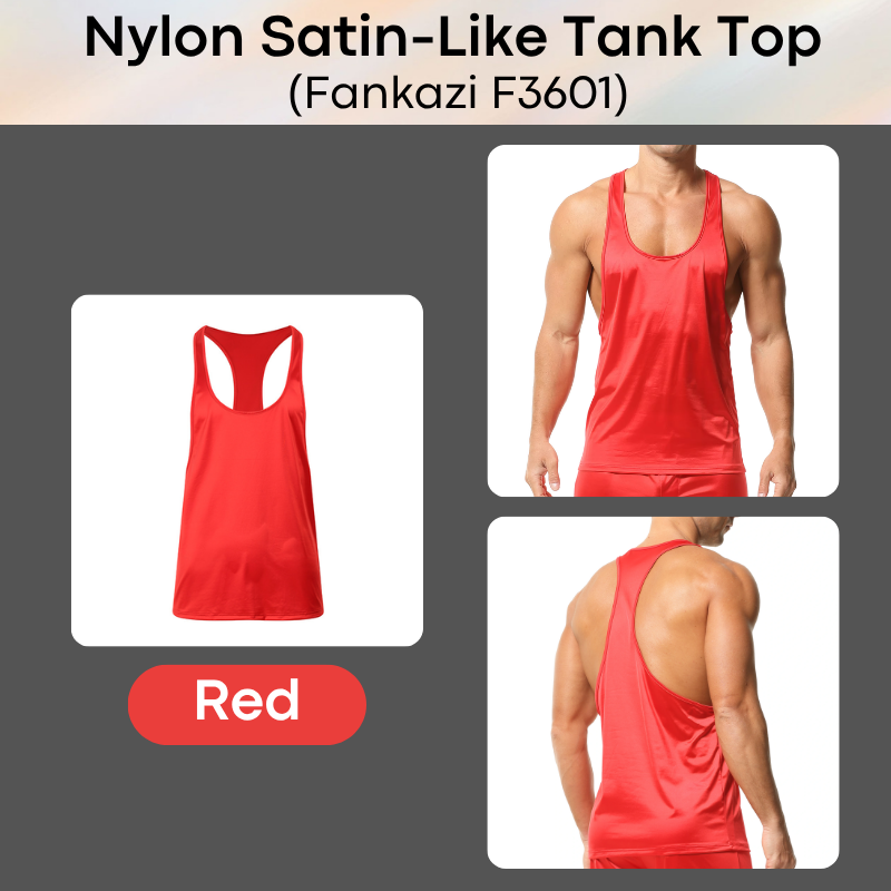 Lifestyle: Men's Nylon Satin-Like Tank Top (F3601)