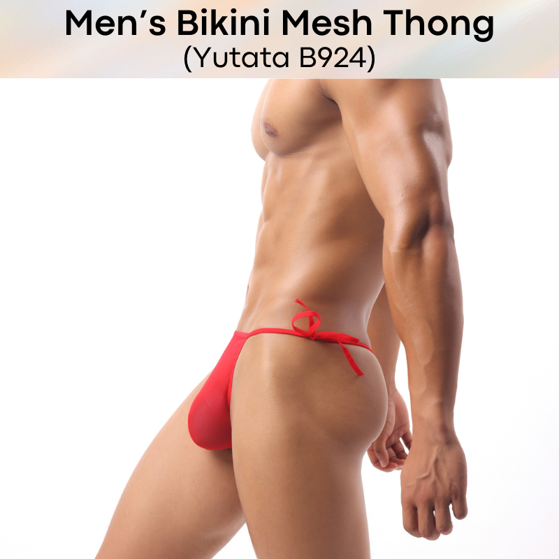Couple/Men's Thong: Polyester Mesh String Bikini Thong for Men or Couple (B924/V014)