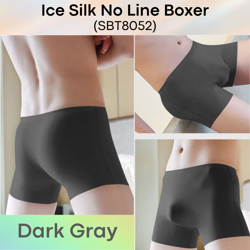 Men's Boxer: Nylon Ice Silk No Line Boxer Trunks Underwear (SBT8052)