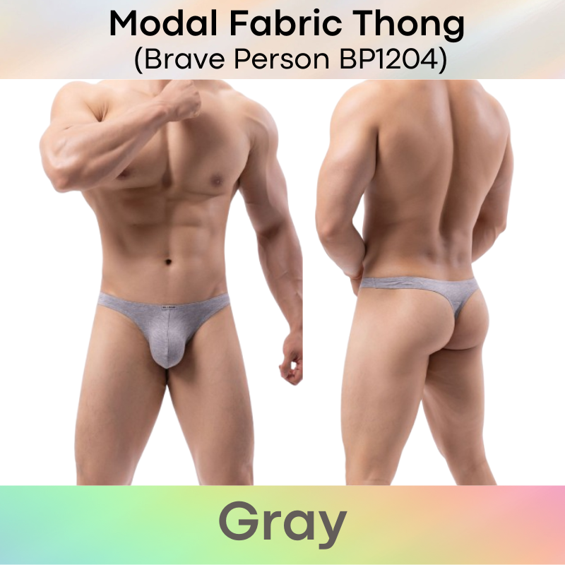 Men's Thong: Modal Fabric Low Waist Thong Underwear (BP1204)