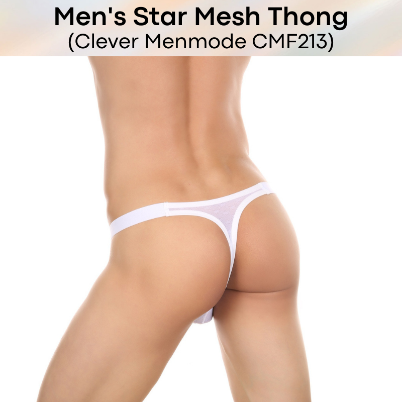 Men's Thong : Star Mesh Thong Underwear (Clever Menmode CMF213)