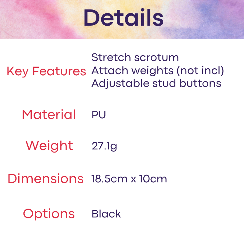 Adult Toy: PU Scrotum Stretcher with Weights Loops (HT212400041)