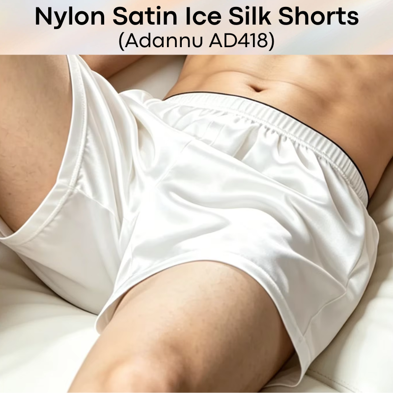 Men's Shorts: Nylon Satin Ice Silk Home Shorts (AD418)