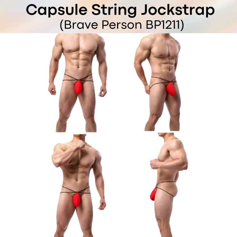 Men's Jockstrap: Nylon Ice Silk Capsule Pouch String Jockstrap Underwear (BP1211)