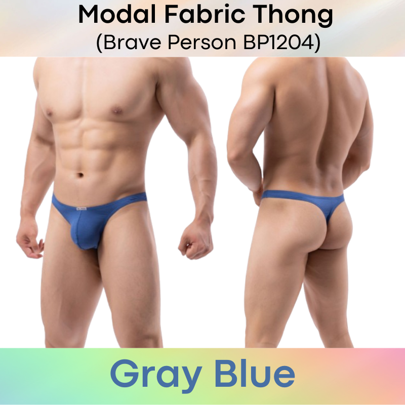 Men's Thong: Modal Fabric Low Waist Thong Underwear (BP1204)