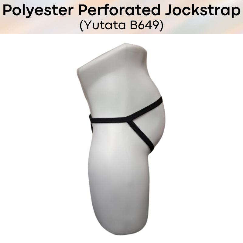 Men's Jockstrap: Polyester Perforated Pouch Slim Band Jockstrap (B649)