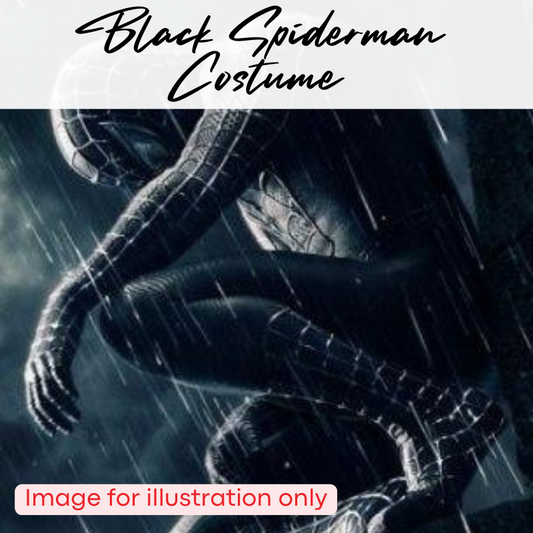 Men's Costume: Black Spiderman Costume (Bodysuit + Mask) (SP013BSM)