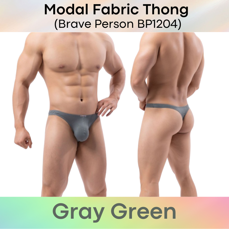 Men's Thong: Modal Fabric Low Waist Thong Underwear (BP1204)