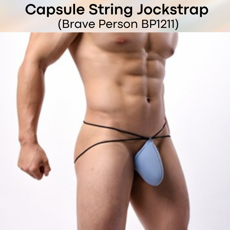 Men's Jockstrap: Nylon Ice Silk Capsule Pouch String Jockstrap Underwear (BP1211)