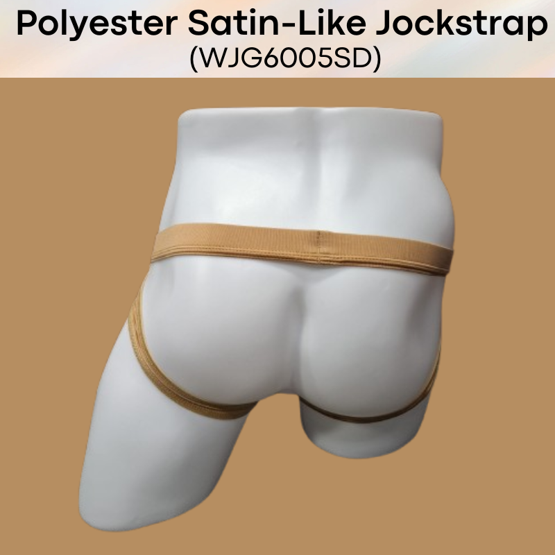 Men's Jockstrap: Polyester Satin-Like Low Waist Jockstrap Underwear (WJG6005SD)