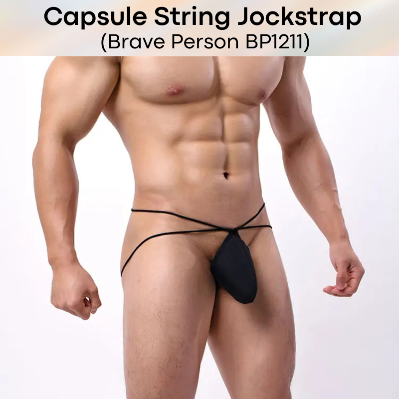 Men's Jockstrap: Nylon Ice Silk Capsule Pouch String Jockstrap Underwear (BP1211)