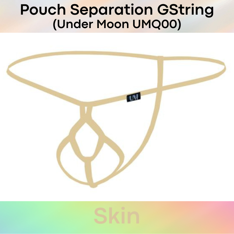 Men's GString: Nylon Pouch Separator GString Underwear (UMQ00)