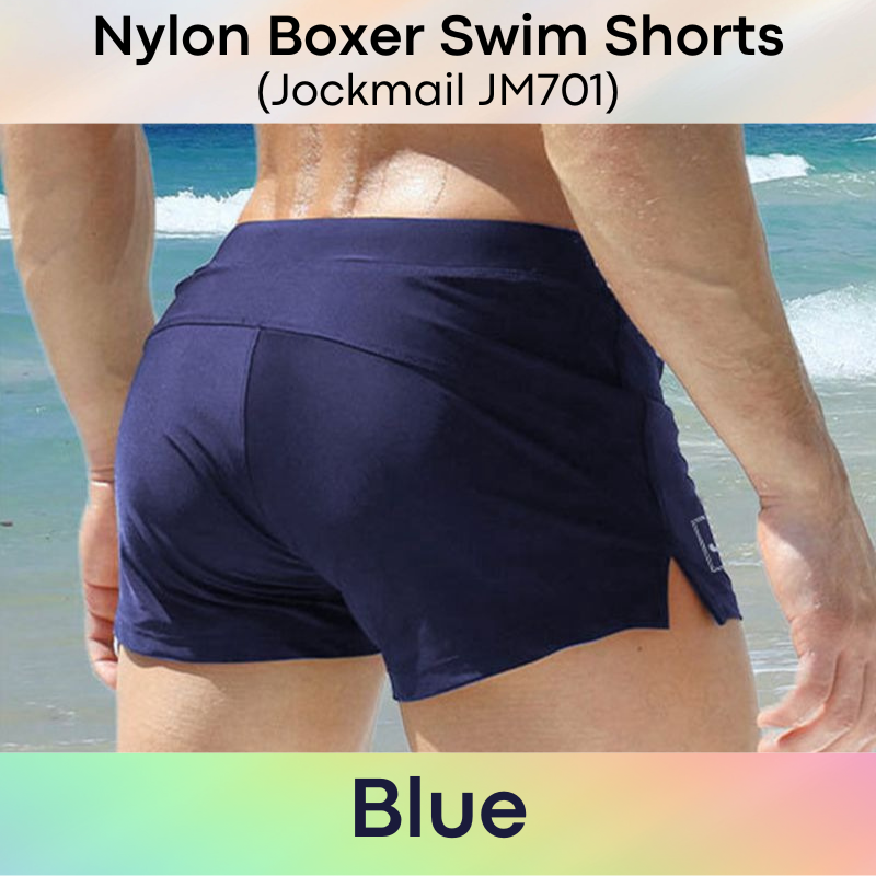 Men's Swimwear : Nylon Boxer Shorts Swim Trunks (Jockmail JM701)