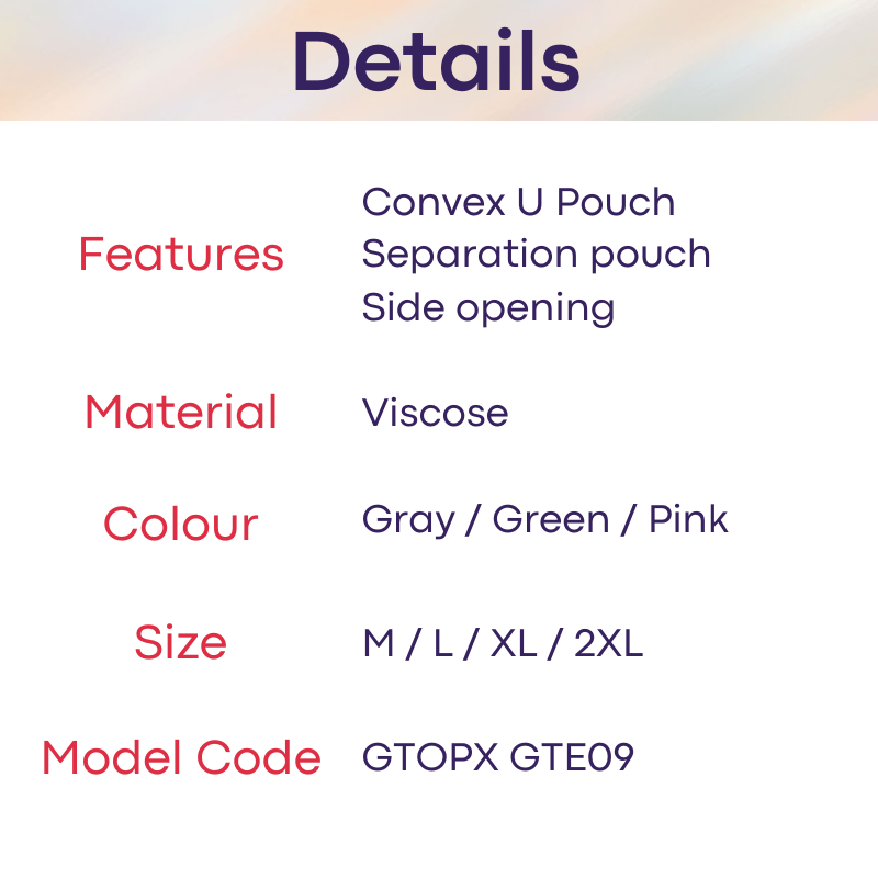 Men's Boxer:  Modal Fabric Thread Separation U Convex Pouch Boxer Brief Underwear (GTE09)