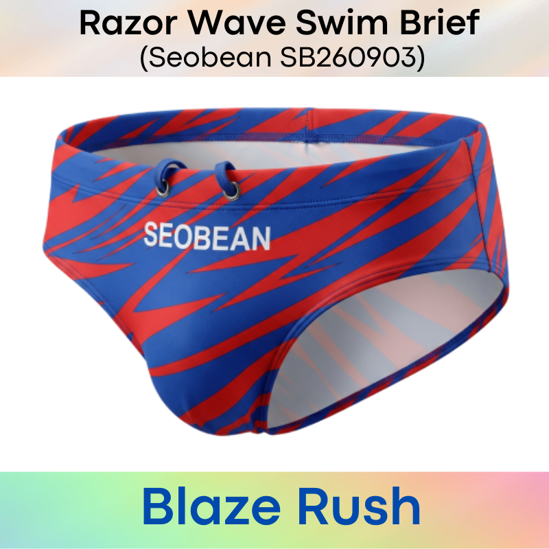 Lifestyle: Men's Razor Wave Printed Swimming Brief Trunks (SB260903)