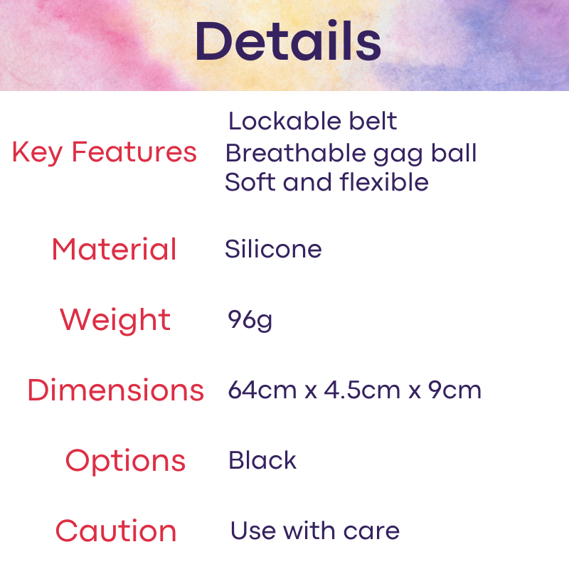 Adult Toy: Silicone Half Mask with Lockable Belt and Ball Gag (AL1048366278971)