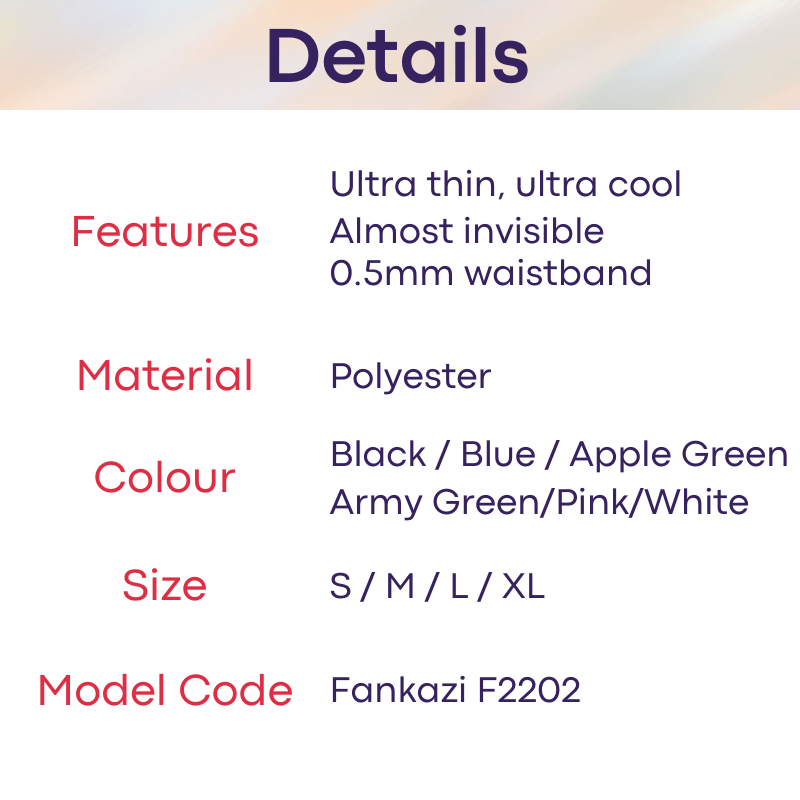 Men's Thong : Ice Silk Ultra Thin Underwear (Fankazi F2202)