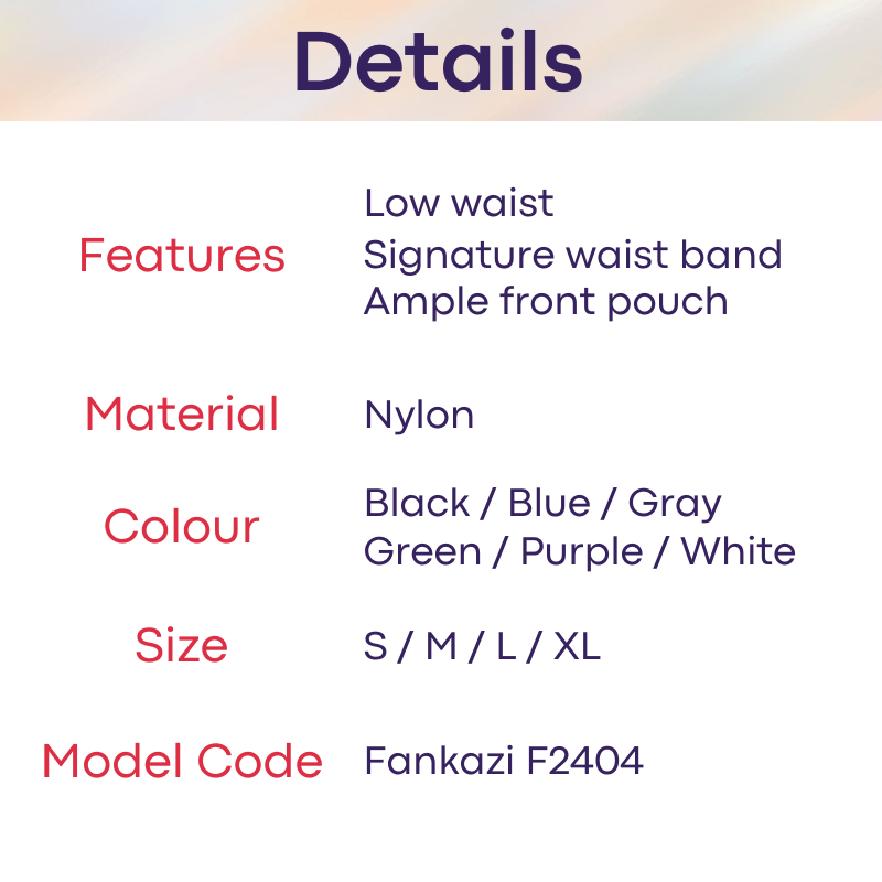 Men's Brief: Nylon Ice Silk Bikini Brief (F2404)