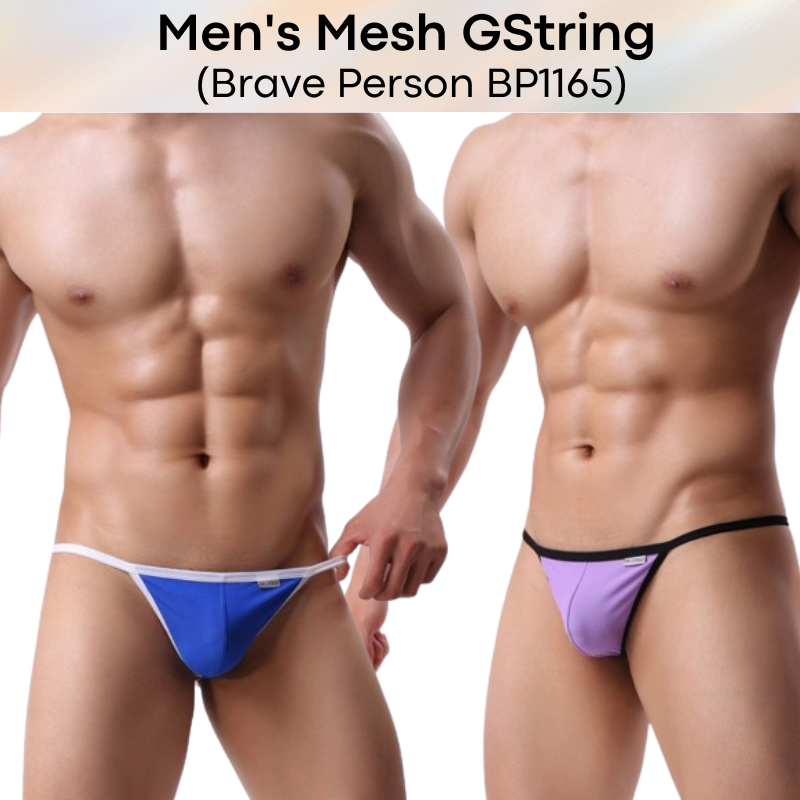 Men's GString : Mesh GString Underwear (Brave Person BP1165)