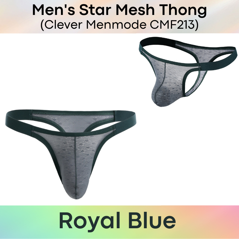 Men's Thong : Star Mesh Thong Underwear (Clever Menmode CMF213)